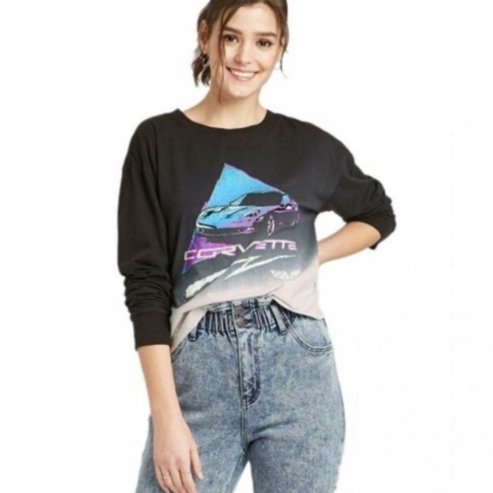 🆕 Chevy Corvette retro graphic ombré shirt